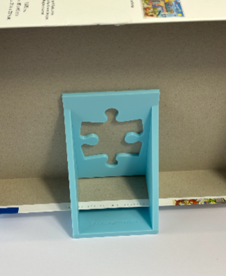 Puzzle Box Lid Holder Stand Jigsaw "Baby Blue" (large size).