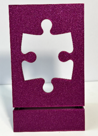 Puzzle Box Lid Holder Stand Jigsaw "Galaxy Claret" (large size).