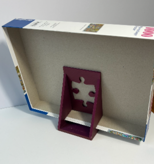 Puzzle Box Lid Holder Stand Jigsaw "Galaxy Claret" (large size).