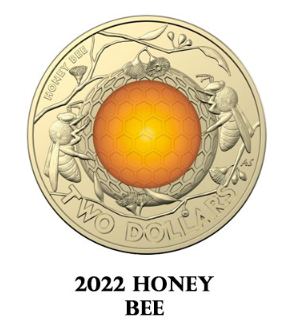 2022 $2 Honey Bee coin (Circulated Condition)