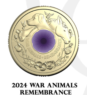2024 $2 Purple Poppy coin (Circulated Condition)