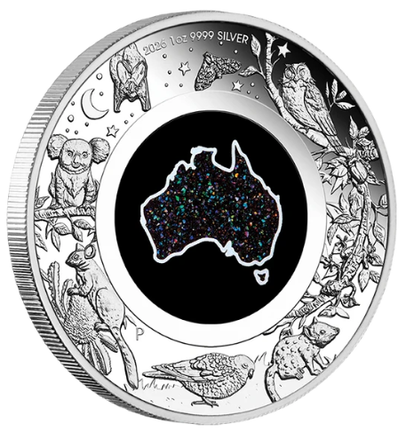 Great Southern Land - Nocturnal - 2026 1oz Silver Proof Opal Coin