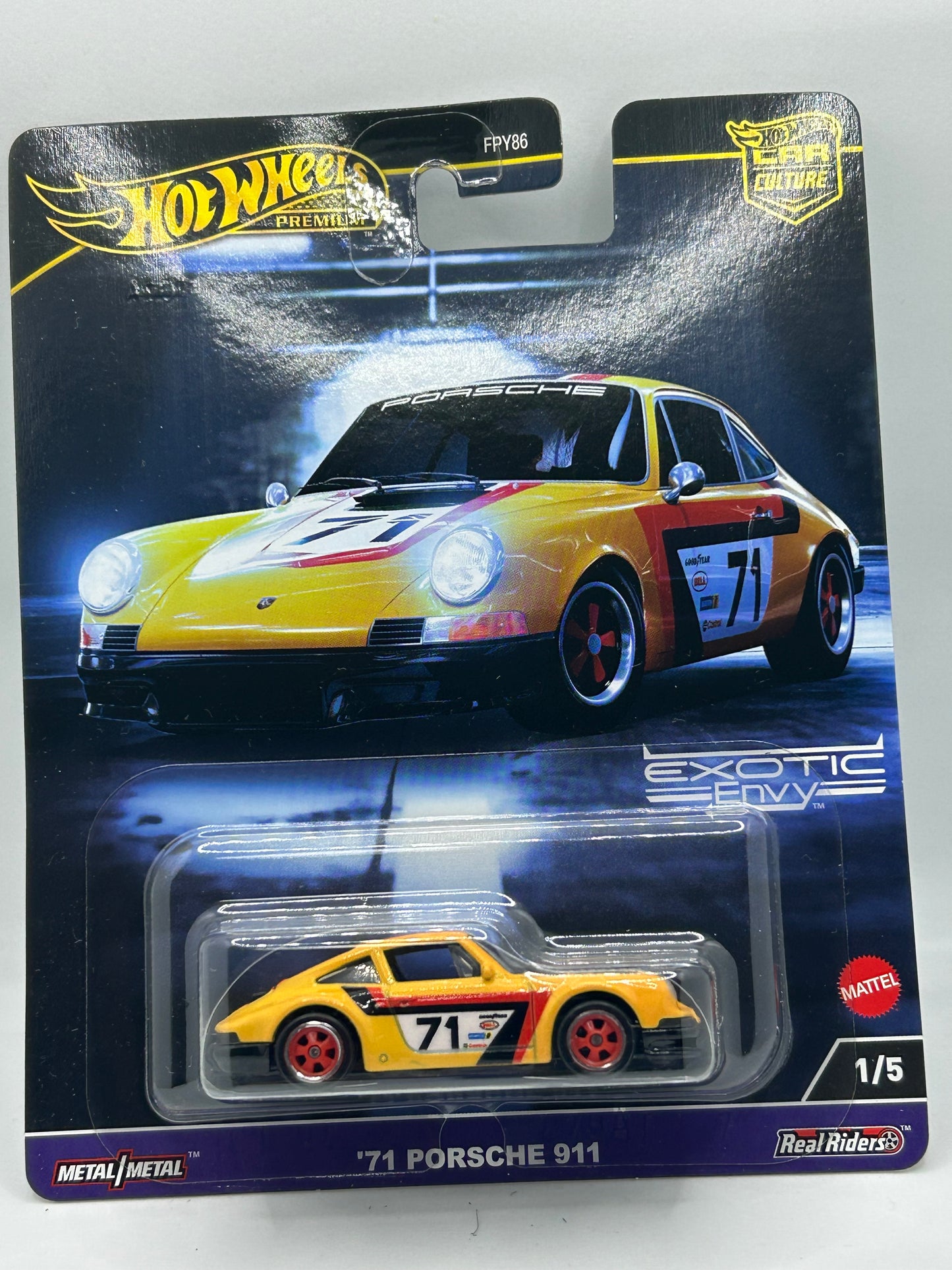 2024 HOT WHEELS Car Culture - ‘71 Porsche 911 (Yellow #1 Exotic Envy) H50
