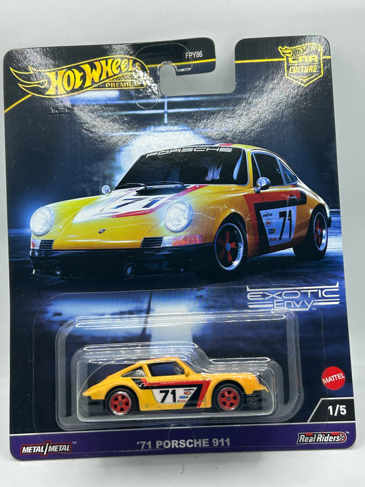 2024 HOT WHEELS Car Culture - ‘71 Porsche 911 (Yellow #1 Exotic Envy) H50