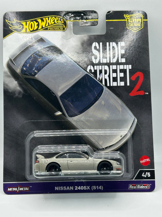 2024 Hot Wheels Premium HW Slide Street 2 Car Culture 4/5 Nissan 240SX (S14)