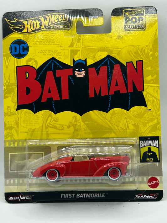 Hot Wheels Pop Culture Premium 1/64 DC Batman First Batmobile Diecast Car