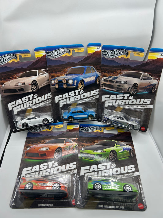 HOT WHEELS COMPLETE SET - FAST & FURIOUS - BRIAN O'CONNOR - Full Set 1-5