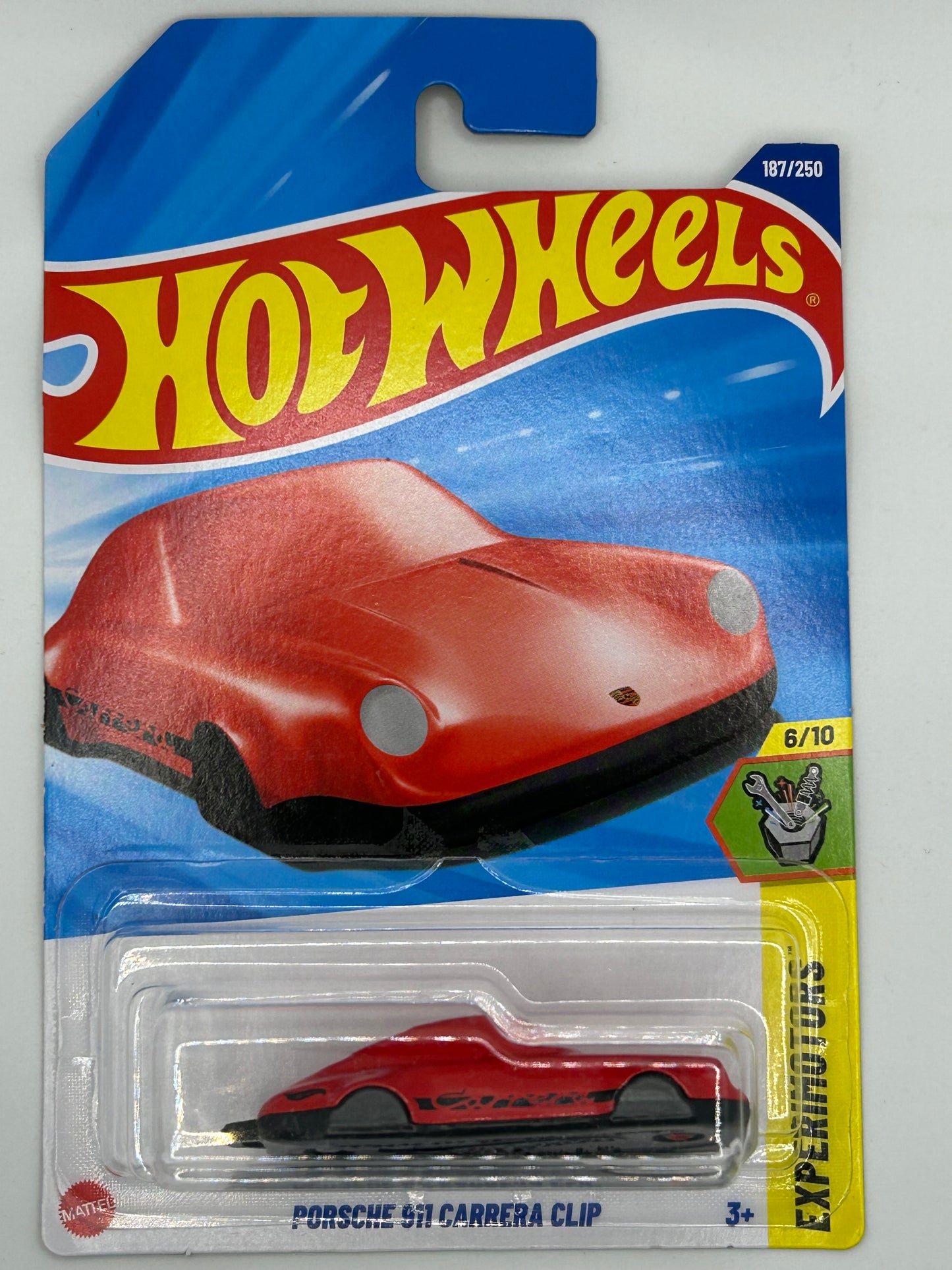 Hot Wheels Porsche 911 Carrera Keyring Clip [Red] - New/Sealed