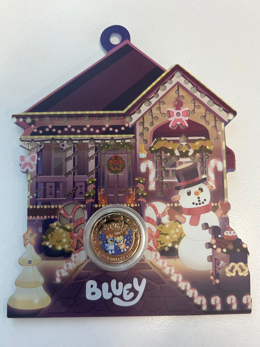 Bluey carded Christmas Coin