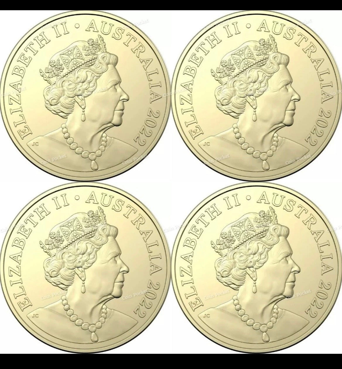 Australian Dinosaurs Set of 4 One Dollar 2022 Coins Dino $1 Dinosaur