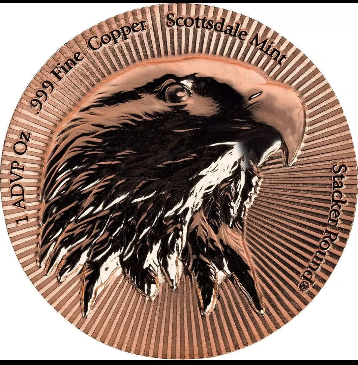 Scottsdale Mint Eagle Stacker 1oz Copper Round