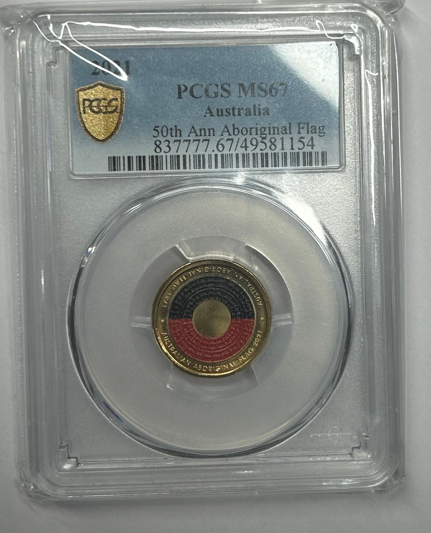 MS67 - 2021 Aboriginal Flag graded coin