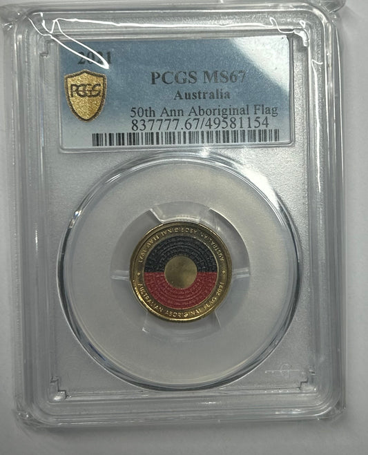 MS67 - 2021 Aboriginal Flag graded coin