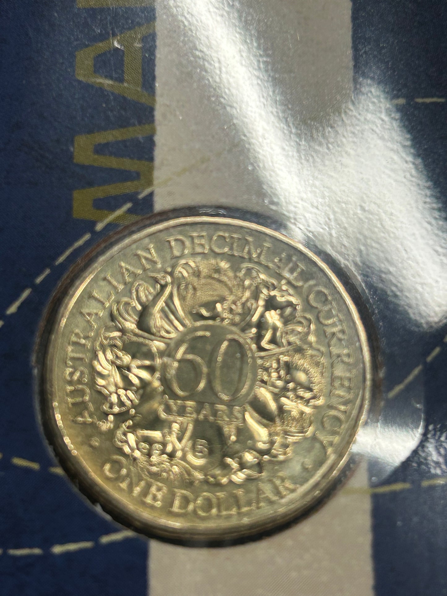 60th Anniversary of decimal currency “B” Counter Stamp x 1