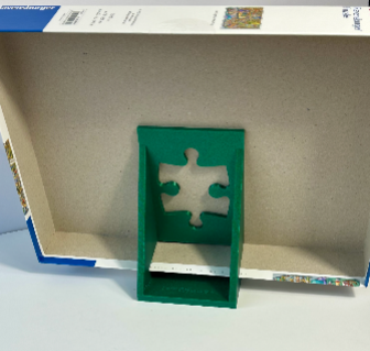 Puzzle Box Lid Holder Stand Jigsaw "Galaxy Green" (large size).