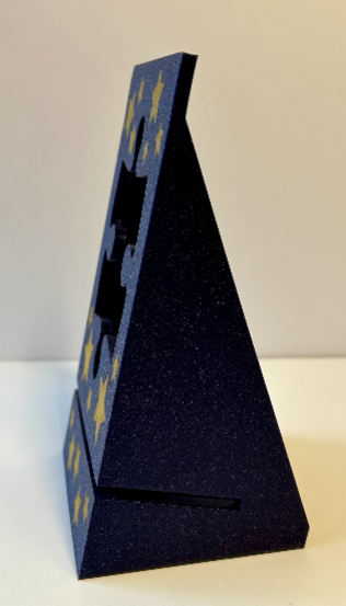 Puzzle Box Lid Holder Stand Jigsaw "Galaxy Dark Blue with Stars" (large size).