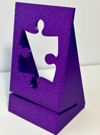 Puzzle Box Lid Holder Stand Jigsaw "Galaxy Purple" (large size).