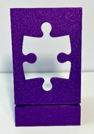 Puzzle Box Lid Holder Stand Jigsaw "Galaxy Purple" (large size).