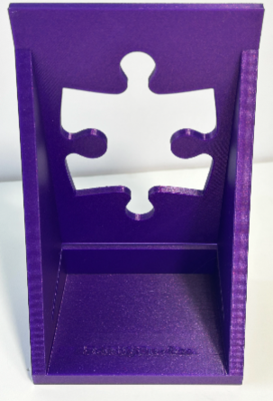 Puzzle Box Lid Holder Stand Jigsaw "Galaxy Purple" (large size).