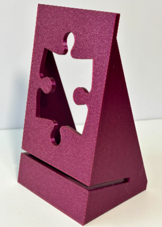 Puzzle Box Lid Holder Stand Jigsaw "Galaxy Claret" (large size).
