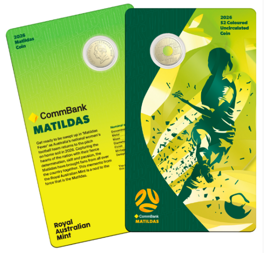 Matildas - 2026 $2 Coloured Coin UNC