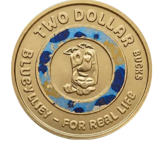 2026 $2 Coloured Coin Bluey Design In Lighthouse capsule