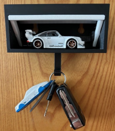 3D-Printed Shipping Container Garage Key Hook