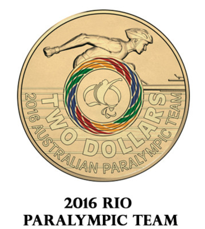 2016 $2 Rio Olympic and Paralympic coins (Circulated Condition)
