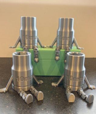 Articulated 10mm socket pencil holder