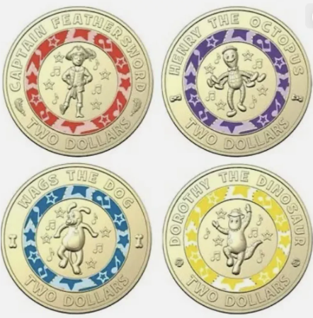 2021 Wiggles coins (Circulated Condition)